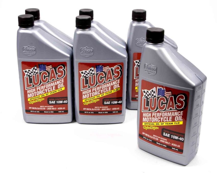 Lucas Oil Products 10710 Semi-Syn SAE 10W-40 Motorcycle Oil