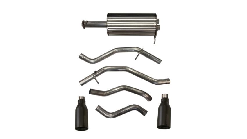 CORSA Performance 21035BPC Corsa 2019-24 Ram 1500 5.7L Crew Cab w/ 57in or 76in Bed Cat-Back Dual Rr Exit 5in Blk CerakoteTips