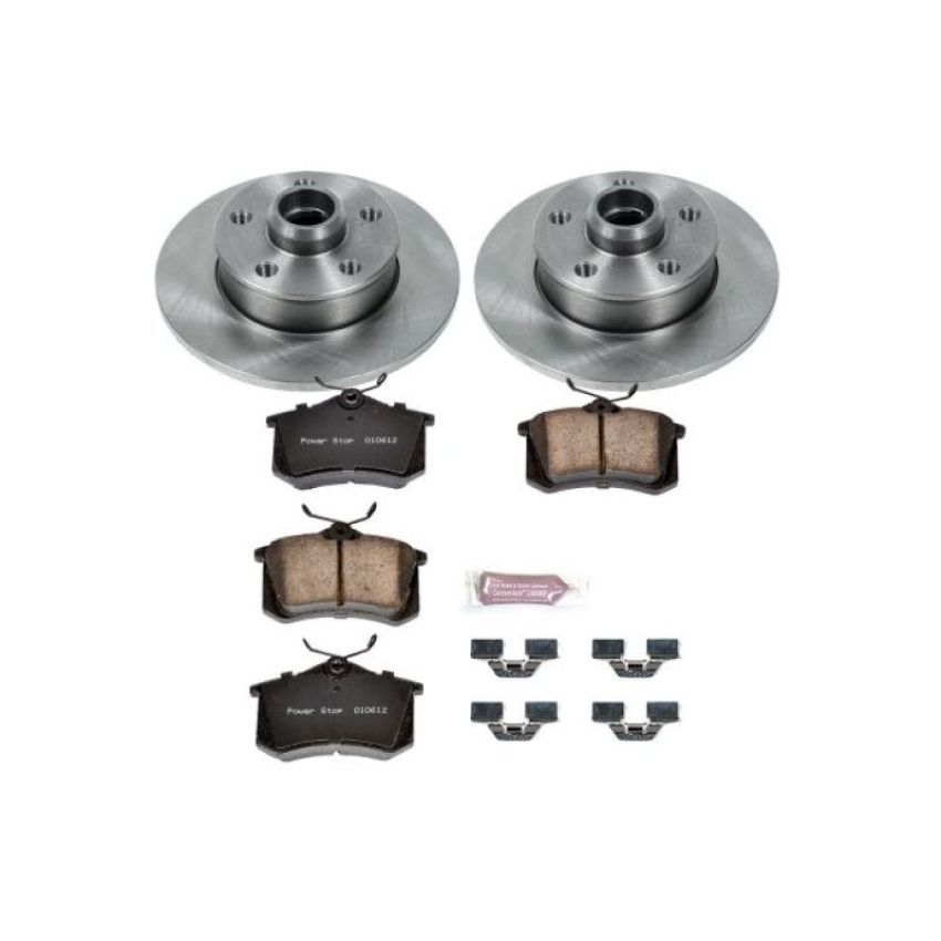PowerStop KOE512 OE Stock Replacement Low-Dust Ceramic Brake Pad and Rotor Kit