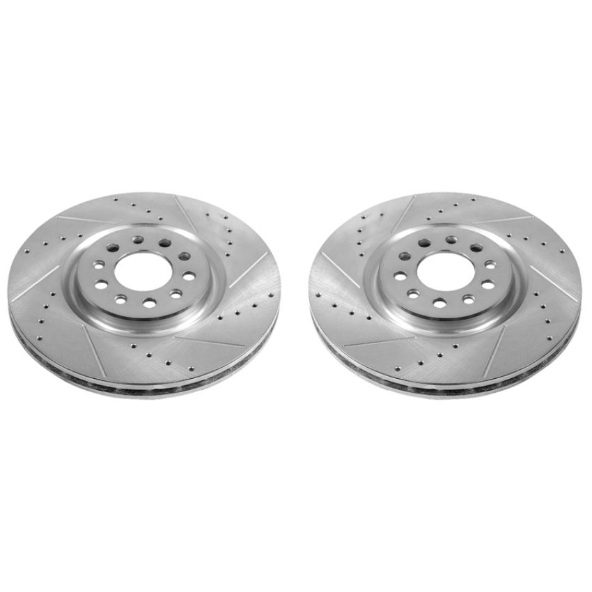 PowerStop AR83087XPR PowerStop Evolution Performance Drilled, Slotted & Plated Brake Rotor Pair