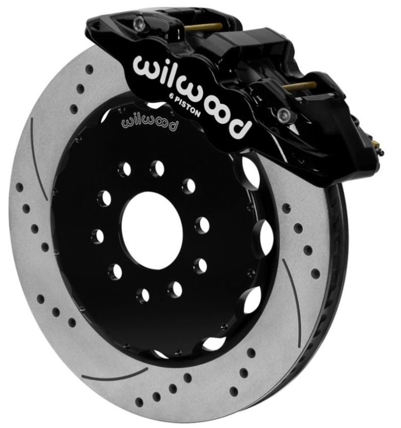 Wilwood 140-15705-D AERO6 Front Big Brake Kit 14.00in Drilled Black Rotor - 97-13 Chevrolet Corvette C5/C6/Z06