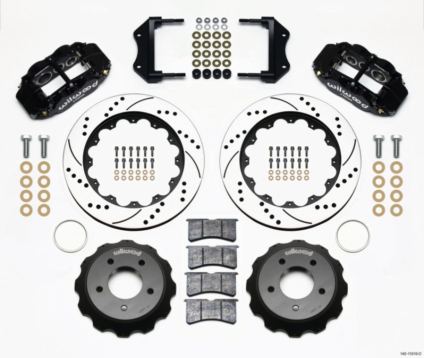 Wilwood 140-11919-D Narrow Superlite 6R Front Hat Kit 14.00in Drilled 84-87 Corvette C4