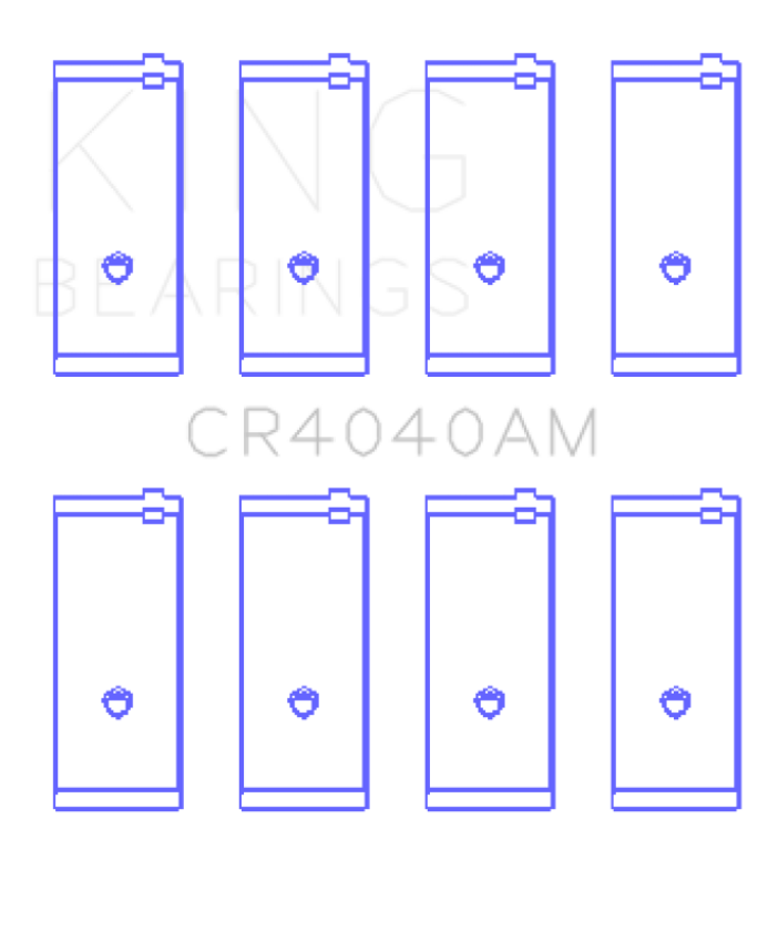 King Engine Bearings CR4040AM0.25 Ford Fiesta/Escort Tlb/Gud/J4B 1.0L 1.2L 1.3L (Size +0.25mm) Conrod Bearing Set