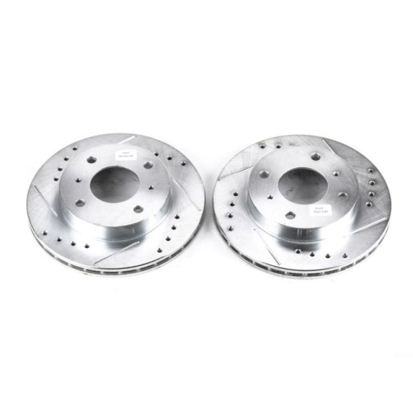 PowerStop JBR502XPR PowerStop Evolution Performance Drilled, Slotted & Plated Brake Rotor Pair