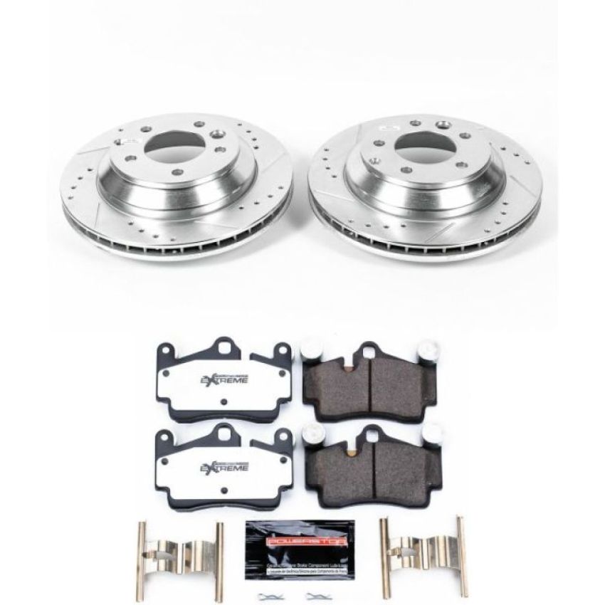 PowerStop K5312-26 Z26 Street Performance Ceramic Brake Pad and Drilled & Slotted Rotor Kit
