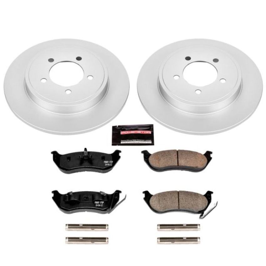 PowerStop CRK1929 Genuine Geomet Coated Rotor and Low-Dust Ceramic Brake Pad Kit