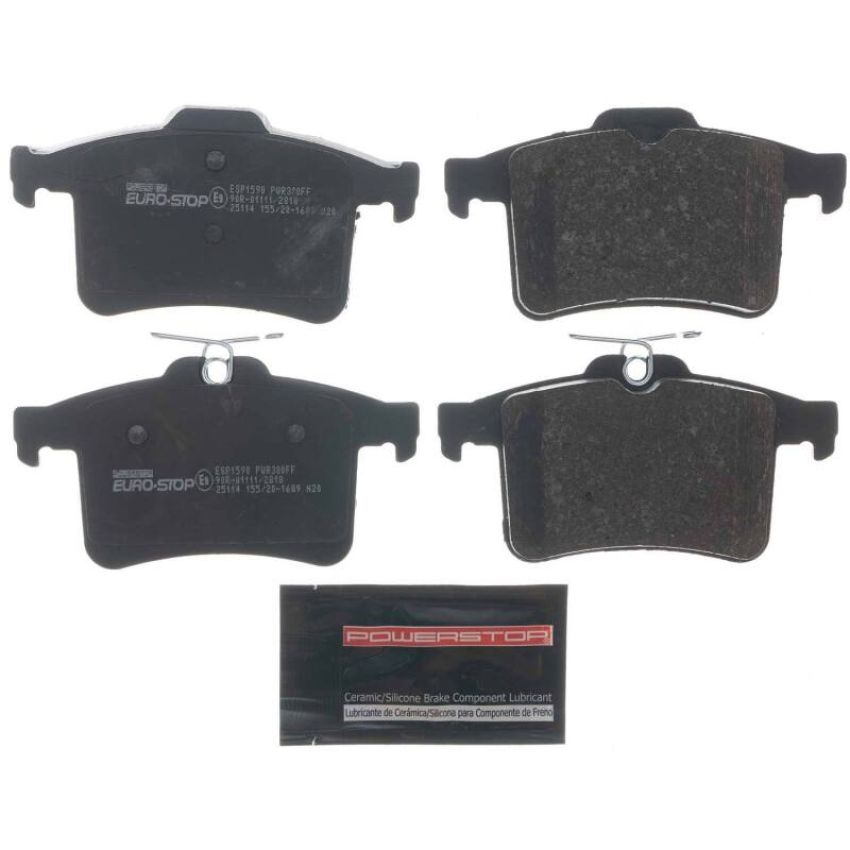 PowerStop ESP1590 EuroStop ECE-R90 Certified Brake Pad Set