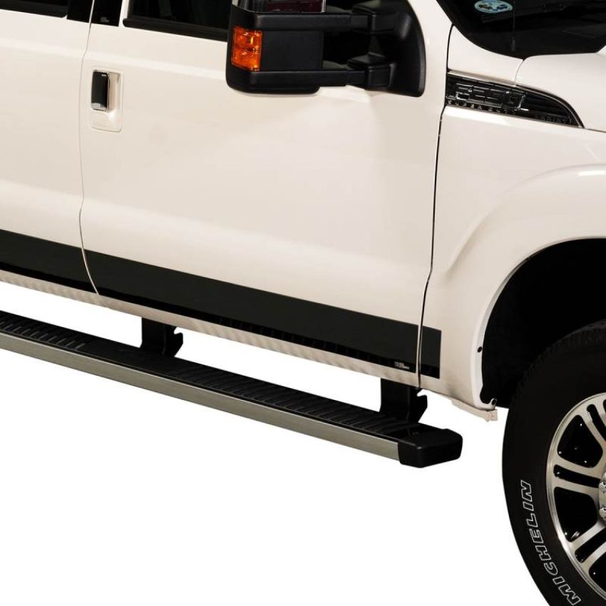Putco 9751460BP 17-20 Ford SuperDuty Super Crew 6.5ft Box - 12pcs - 4.25in Wide Black Platinum Rocker Panels
