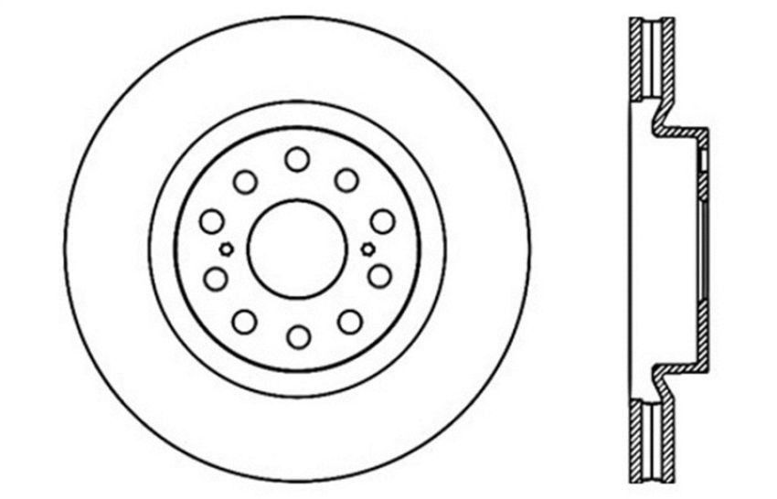 Stoptech 128.44148R Drilled Sport Brake Rotor