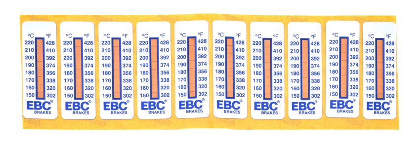 EBC TS001 Racing Level Caliper Temperature Strips (8 Pack)