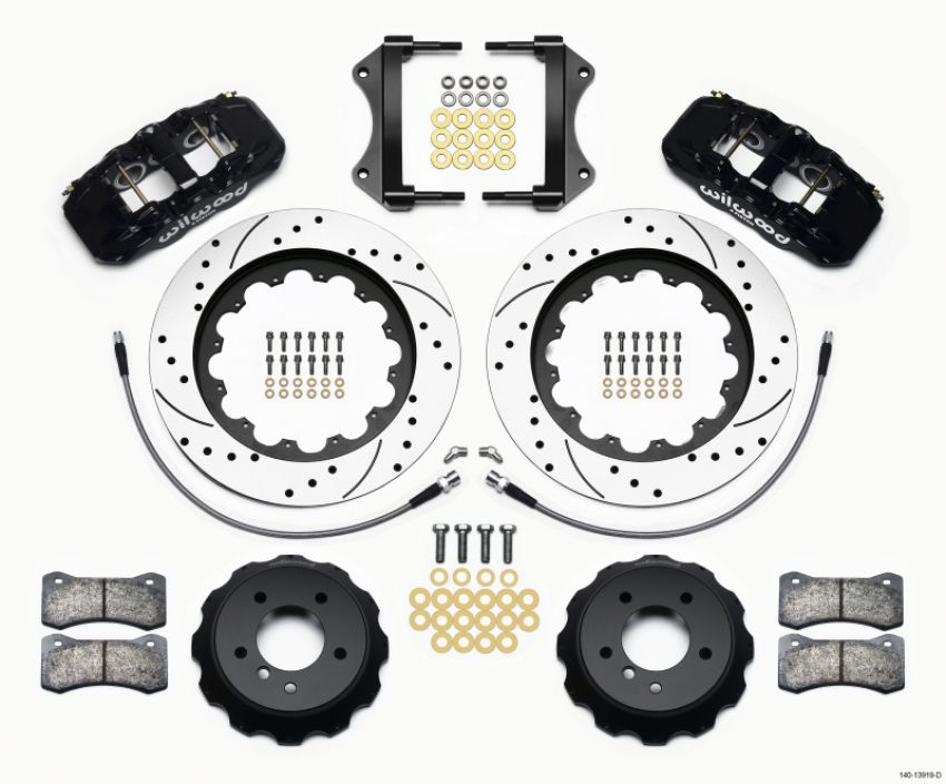 Wilwood 140-13919-D AERO6 Front Hat Kit 15.00 Drilled 2007-2011 BMW E90 Series w/Lines