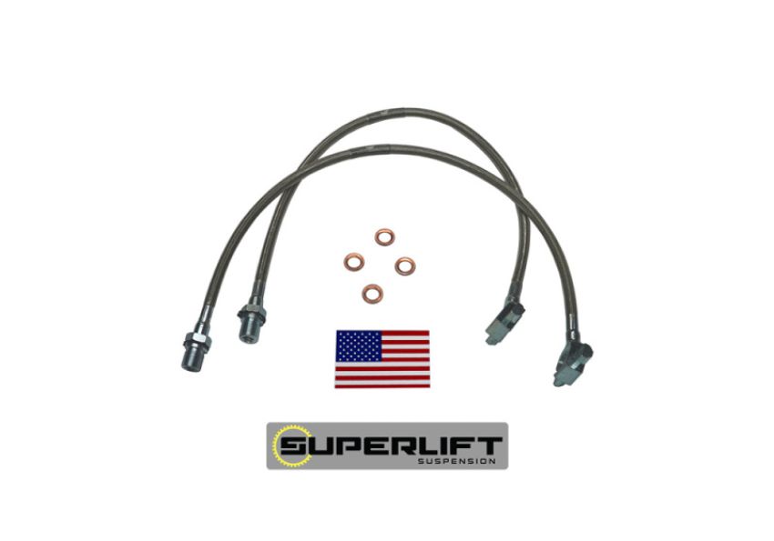Superlift 91340 71-78 GM Pickup/Blazer/Suburban w/ 4-6in Lift Kit (Pair) Bullet Proof Brake Hoses