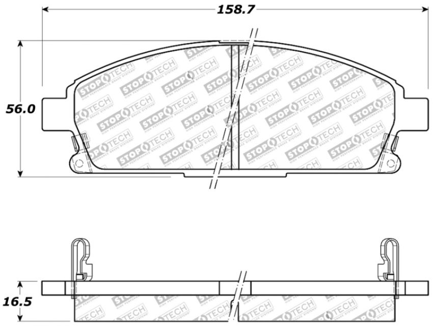 Stoptech 309.06910 Sport Brake Pads w/Shims and Hardware - Rear