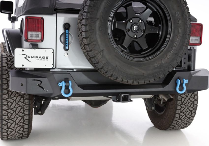 Rampage 99619 07-18 Jeep Wrangler JK (Incl. Unlimited) Trailguard Rear Bumper - Black