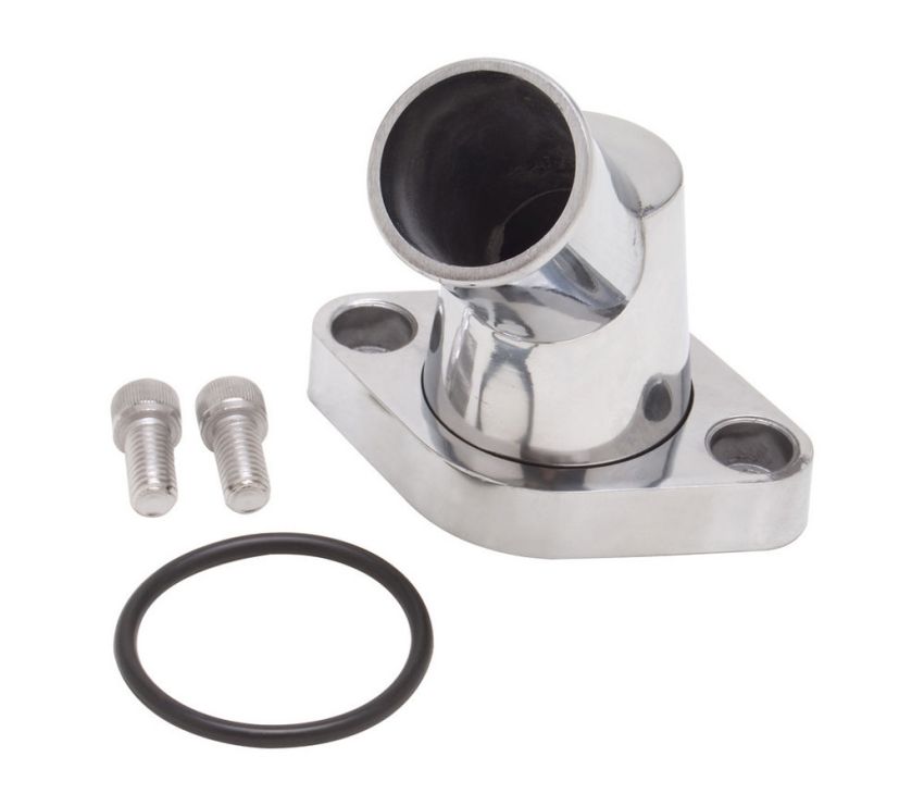 EDELBROCK EDE4817 Chevy V8 Thermostat Housing - 45 Degree
