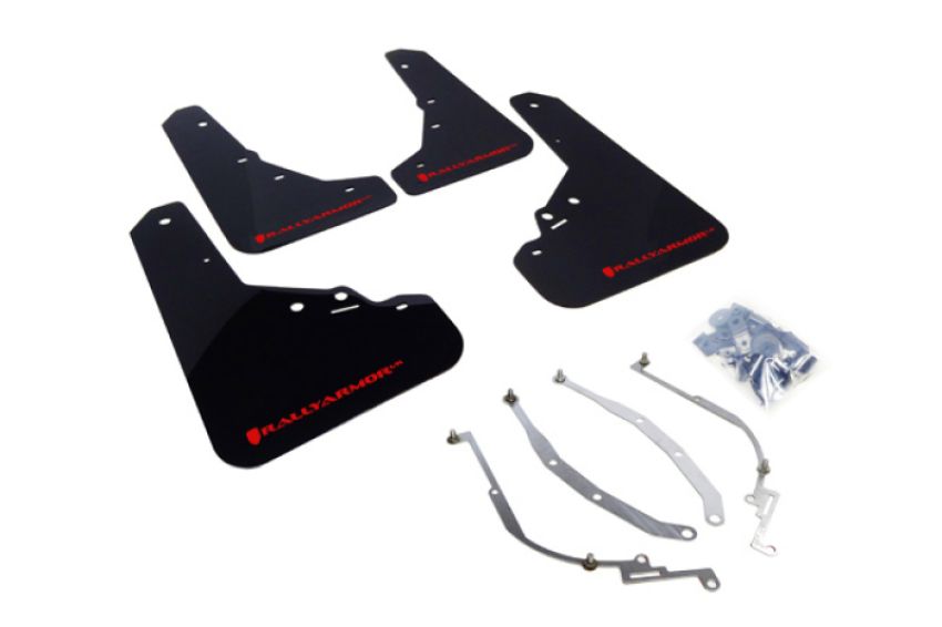 Rally Armor MF25-UR-BLK/RD Black Mud Flap/Red Logo