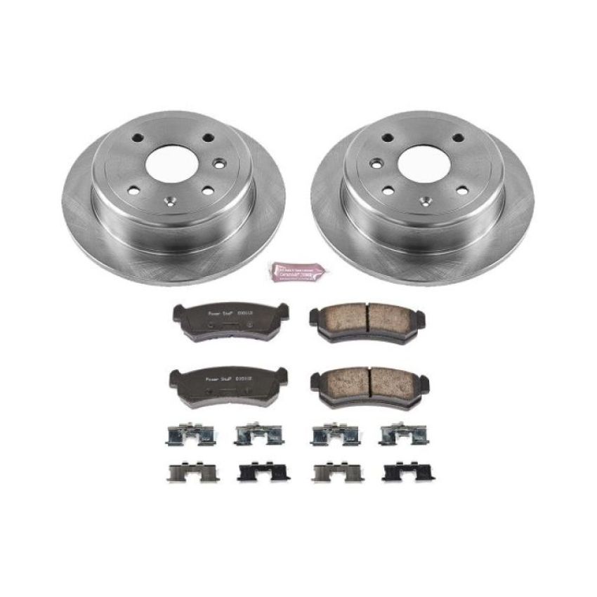 PowerStop KOE5897 OE Stock Replacement Low-Dust Ceramic Brake Pad and Rotor Kit