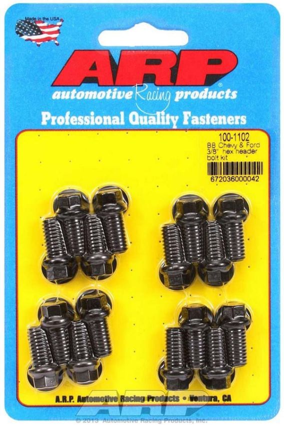 ARP ARP100-1102 Header Bolt Kit - 6pt. 3/8 x .750 UHL (16)