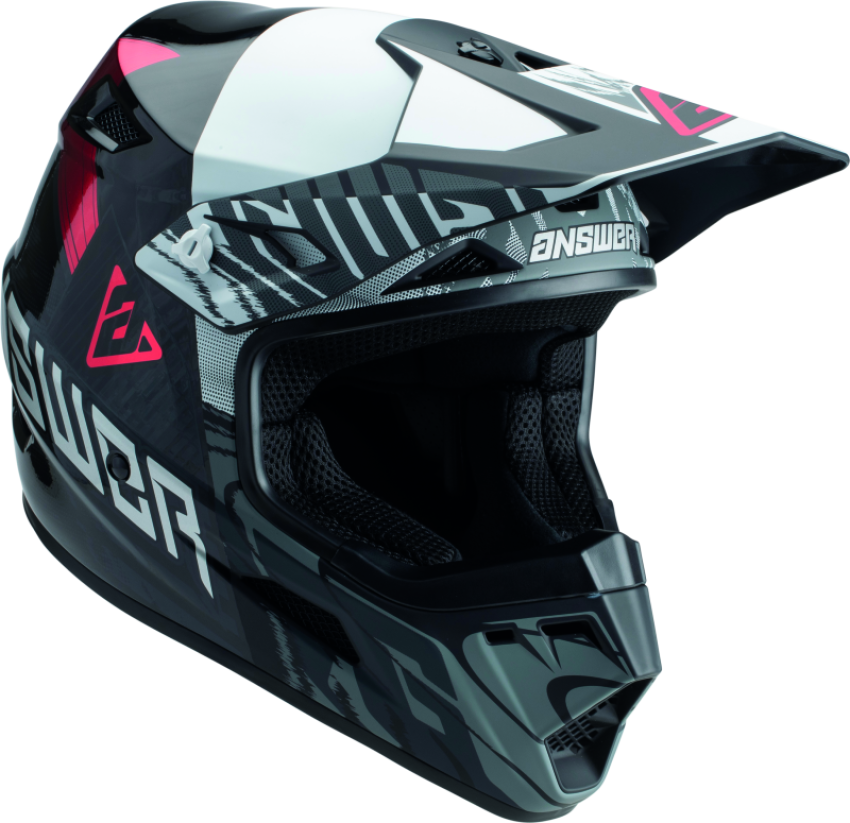 Answer 447714 AR3 Ronin Helmet Black/White/Crimson - 2XL