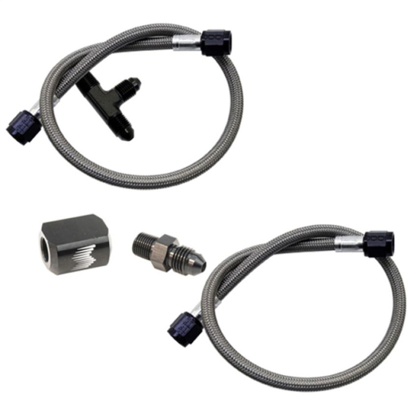Snow Performance SNO-40040-BRD Water-Methanol Dual Nozzle Upgrade Stainless Steel Braided Line