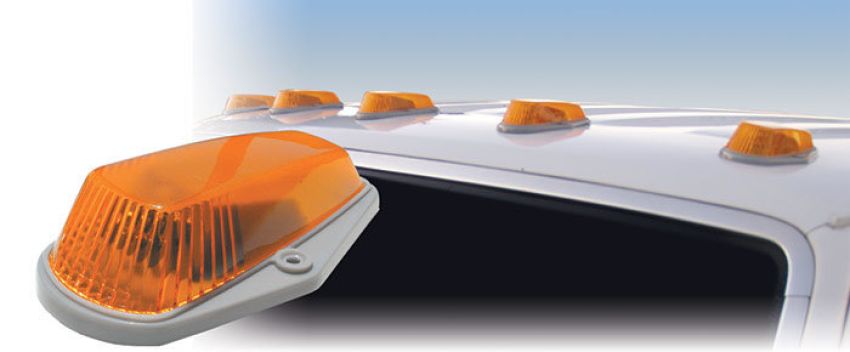 Pacer Performance 20-226 LED Amber Hi-5 Cab Roof Light Kit, 80-96 Ford Style