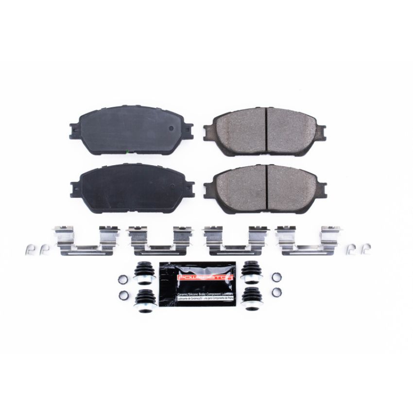 PowerStop Z23-906B PowerStop - Z23 Daily Driver Carbon-Fiber Ceramic Brake Pads with Hardware Kit