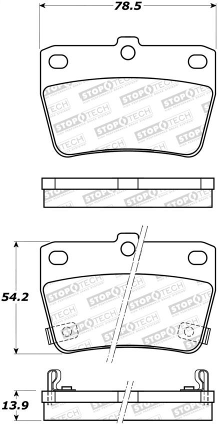 Stoptech 308.10510 Street Brake Pads