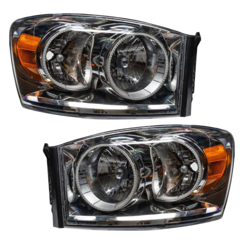 Oracle Lighting 7034-335 2007-2008 Dodge Ram Pre-Assembled LED Halo Headlights