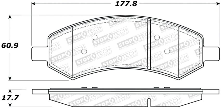 Stoptech 309.10840 Sport Brake Pads w/Shims and Hardware - Rear