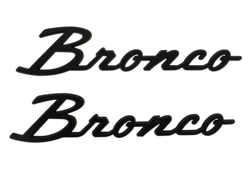 Ford Racing M-1447-BSMB 2021-2025 Bronco Classic Script Fender Badge Kit-Matte Black