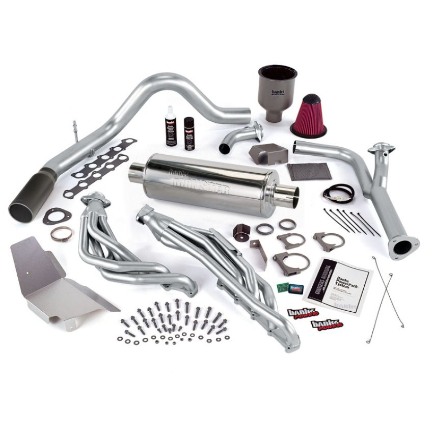 Banks Power 49132-B 99-04 Ford 6.8L Truck EGR-Late Cat PowerPack System - SS Single Exhaust w/ Black Tip