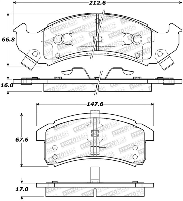 Stoptech 308.05050 Street Brake Pads - Front