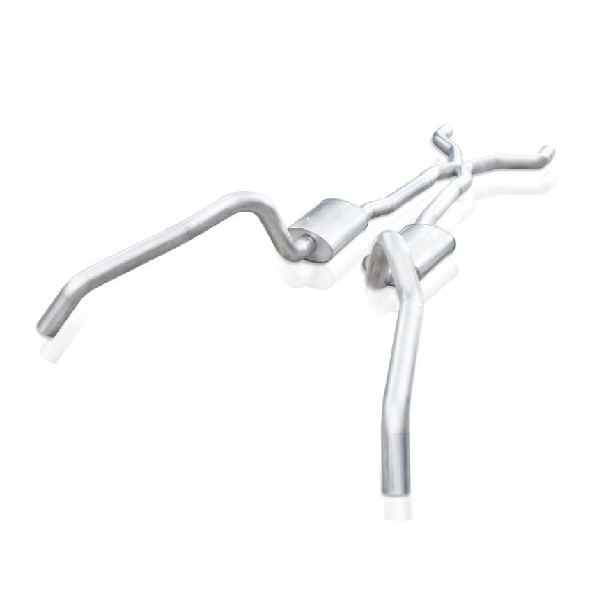 Stainless Works NVSBC3CB 62-67 Chevy Nova 3in Catback w/ X-Pipe Turbo Chambered Mufflers 3in Cores