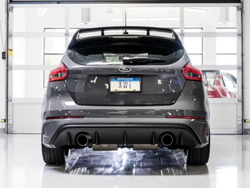 AWE Tuning 3015-33088 Ford Focus RS Touring Edition Cat-back Exhaust - Non-Resonated - Diamond Black Tips