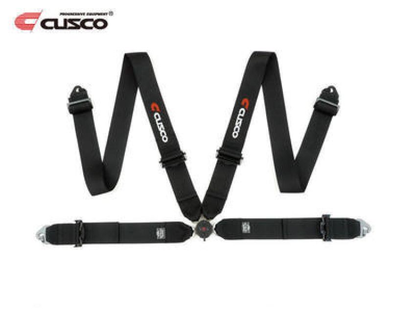 Cusco 00B CRH N4BK Universal 4 Point 3in Shoulder 3in Lap w/ Eyebolts (7/16-20UNF Thread) Racing Harness - Black
