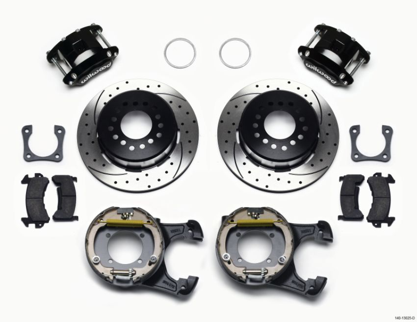 Wilwood 140-13025-D D154 P/S Park Brake Kit Drilled 12 Bolt 2.81in Offset Staggered Shock