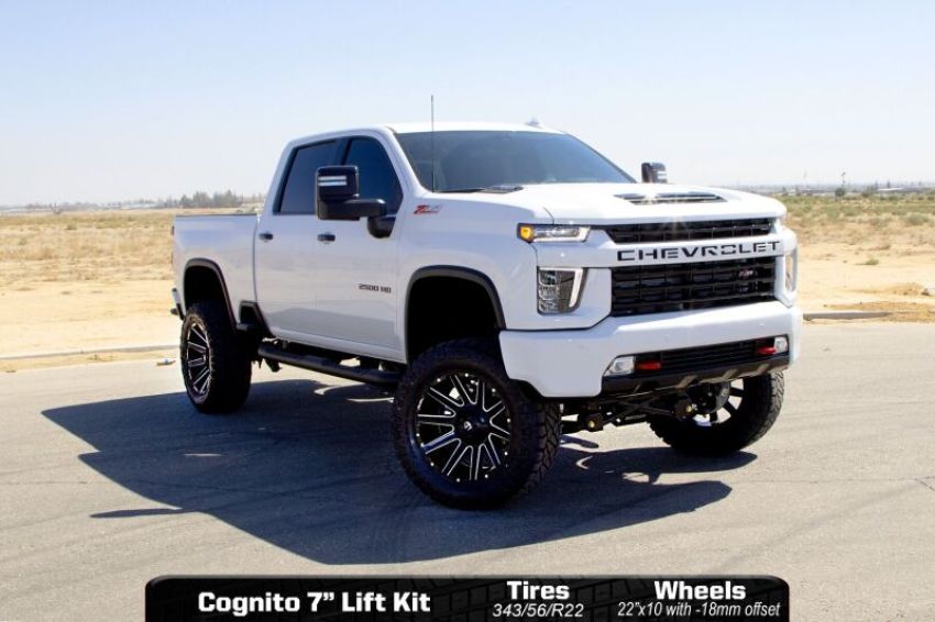 Cognito 110-P1032 20-24 Chevy/GMC Silv/Sierra 2500/3500 HD 2WD/4WD 7in Std Lift Kit w/ Fox PSMT 2.0 Shocks