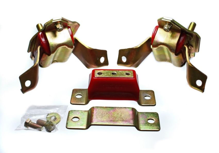ENERGY SUSPENSION ENE4-1124R 5.0L Mustang Motor Mounts & Trans- Red