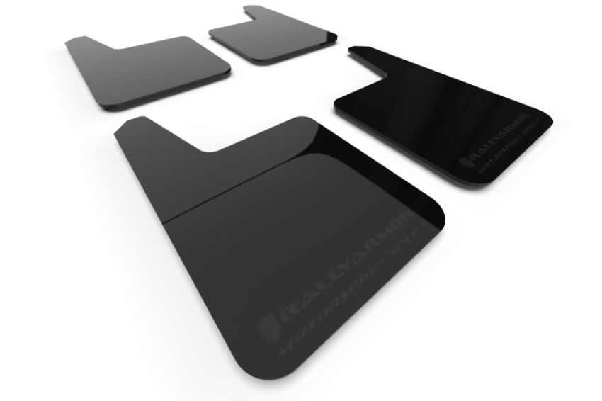 Rally Armor MF20-MSUR-BK-MBK Black Mud Flap/Metallic Black Logo