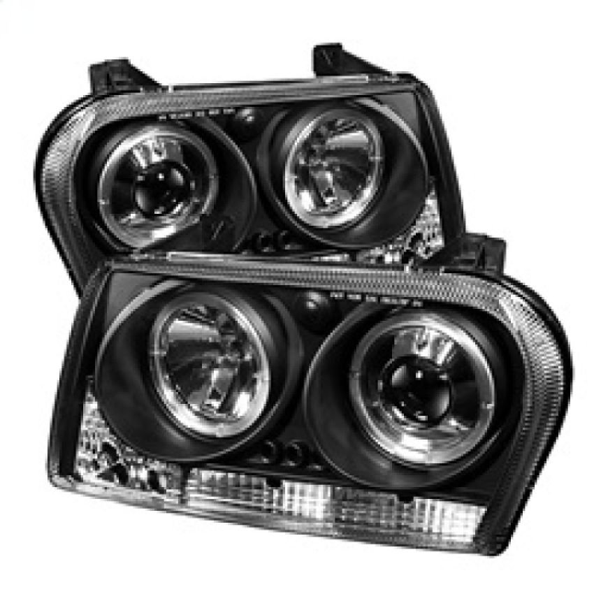 SPYDER 5008008 Projector Headlights - LED Halo - Black