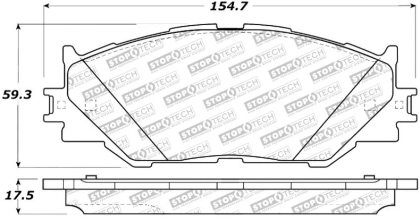 Stoptech 305.11780 Street Select Brake Pads - Rear