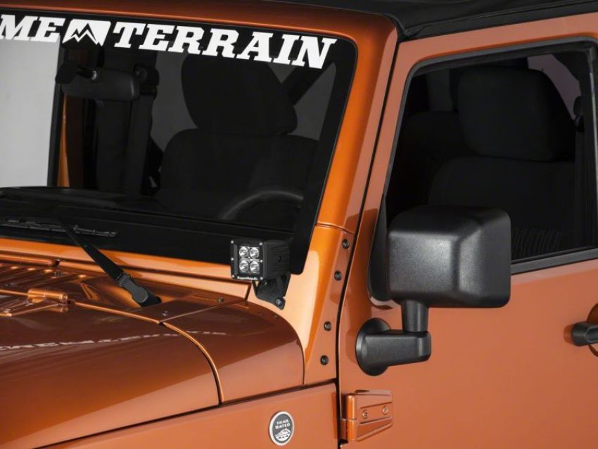 Raxiom J106735 07-18 Jeep Wrangler JK Windshield Mounted Light Brackets