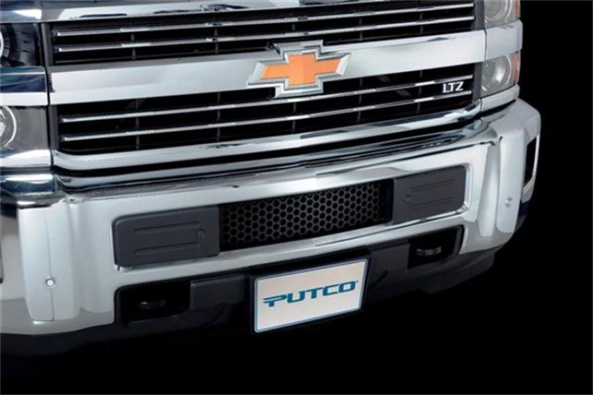 Putco 88195 15-19 Chevy Silv HD - SS - Black Punch Design Bumper Grille Bumper Grille Inserts