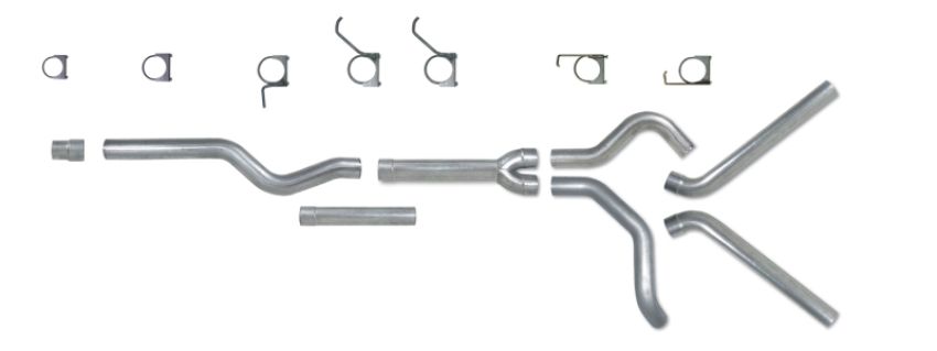 Diamond Eye Performance K4124A-RP Diamond Eye KIT 4in CB MFLR REPLACMENT PIPE DUAL AL: 2006-2007.5 CHEVY/GMC 6.6L 2500/3500