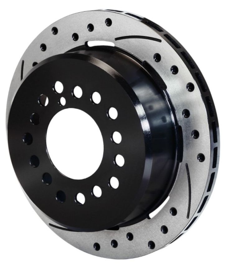 Wilwood 160-11375-BK Rotor-1.91in Offset-SRP-BLK-Drill-LH 11.00 x .810 - 5 Lug