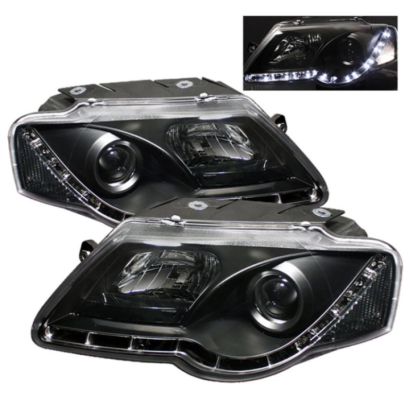 SPYDER 5012326 Projector Headlights - DRL - Black