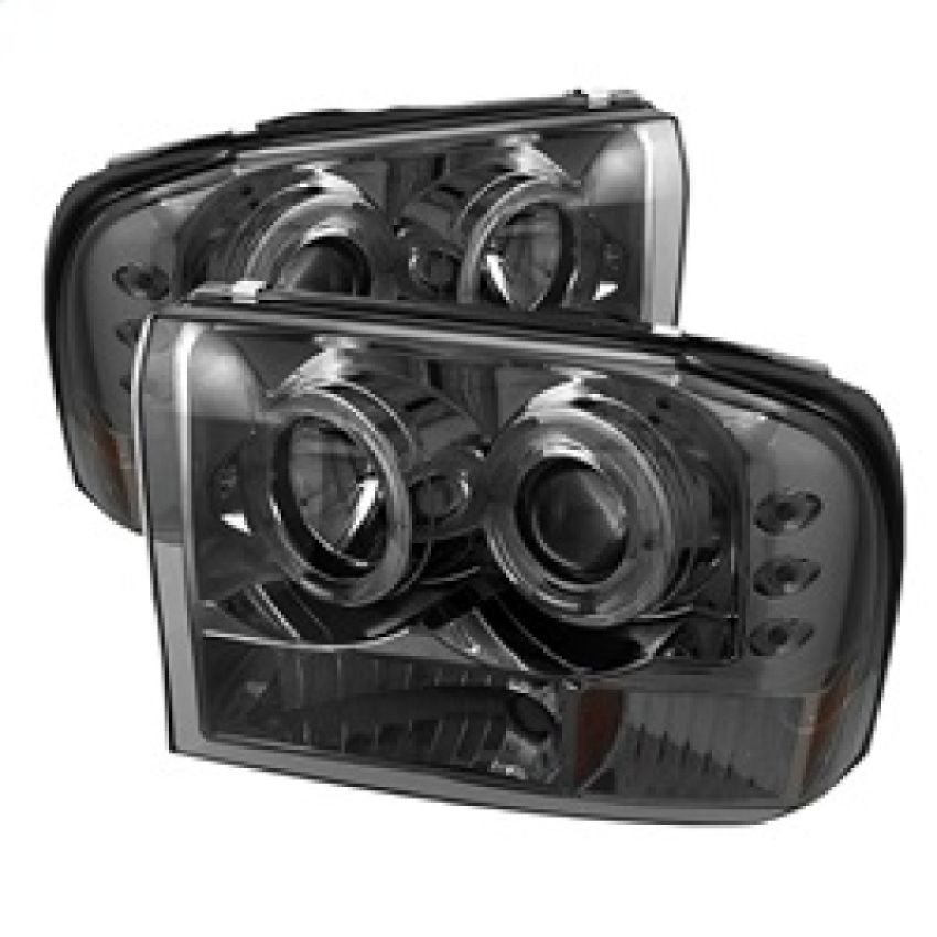 SPYDER 5010353 1PC Projector Headlights - Version 2 - LED Halo - Smoke