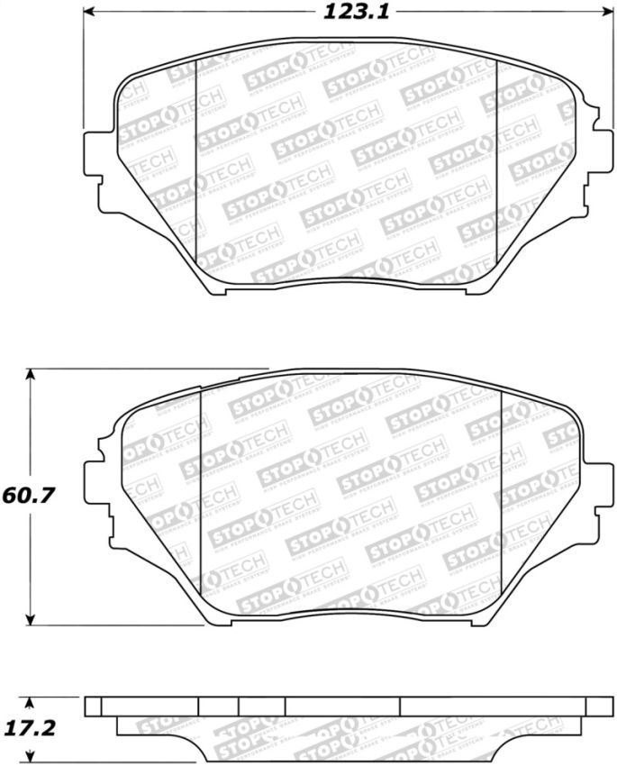 Stoptech 305.08620 Street Select Brake Pads