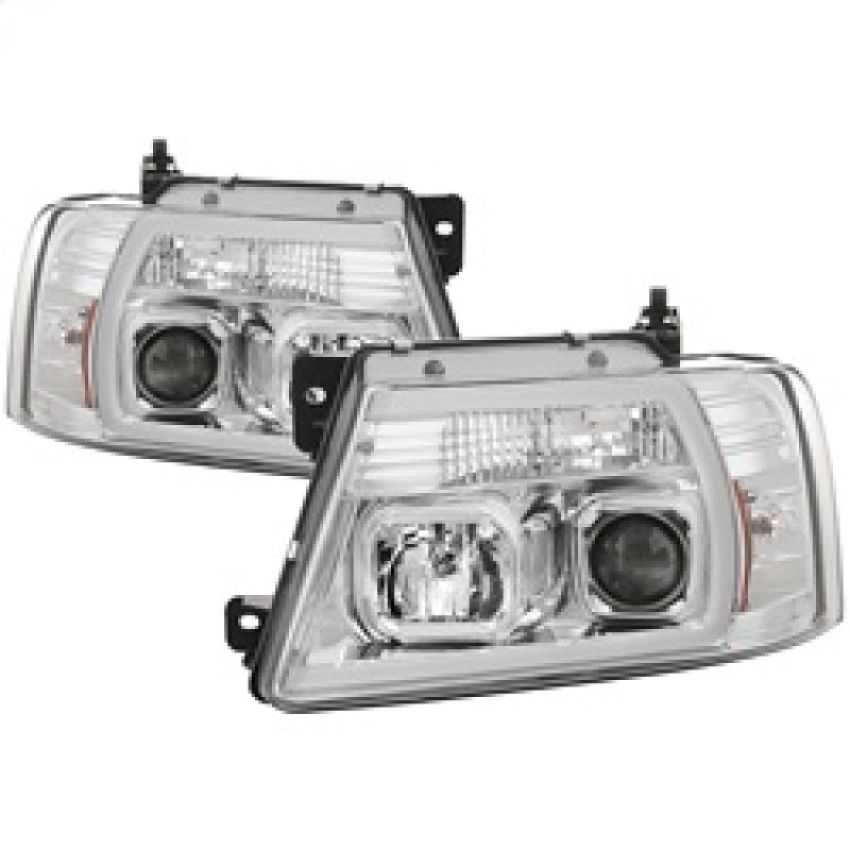 SPYDER 5084637 Light Bar Projector Headlights - Chrome
