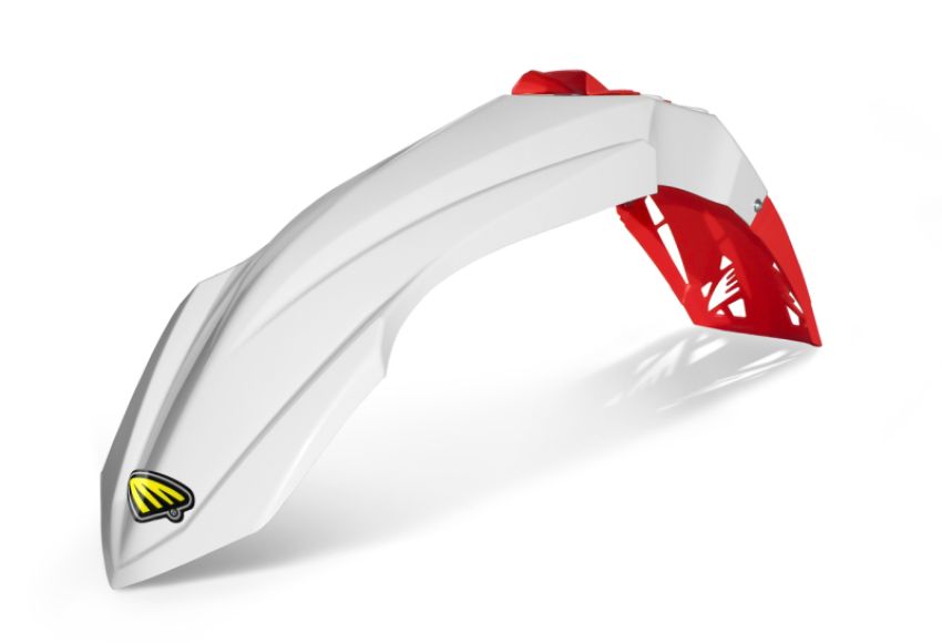 Cycra 1CYC-1461-42R 15-21 Yamaha YZ125 lite Front Fender - White w/ Red Vent